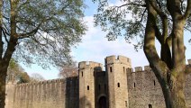 Cardiff Castle and Colours of Welsh Spring Gardens, Wales, Britain. Europe Holidays