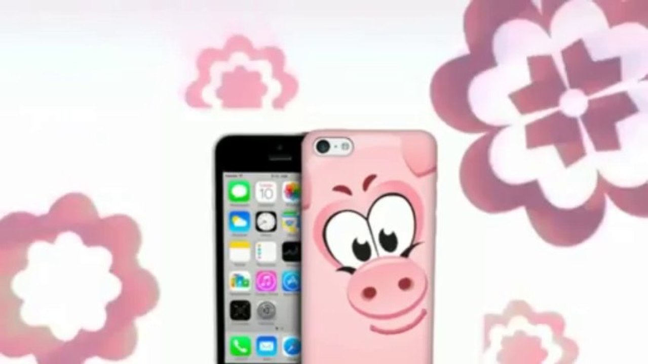 SQUARE FACE ANIMAL SNAP-ON BACK CASE COVER FOR APPLE iPHONE 5C