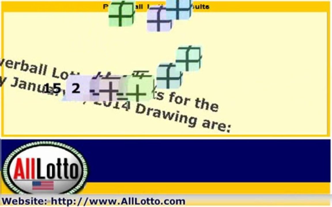 Powerball Lottery Drawing Results for January 1, 2014