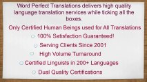 Word Perfect Translation & Interpreting Services