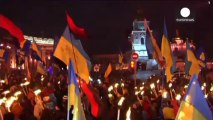 Nacionalistas ucranianos rinden tributo a Bandera