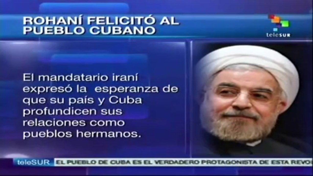 Irán envió felicitaciones a Cuba por el aniversario de su Revolución