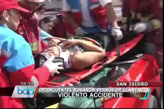 Dos heridos de consideración dejó aparatoso choque en San Isidro