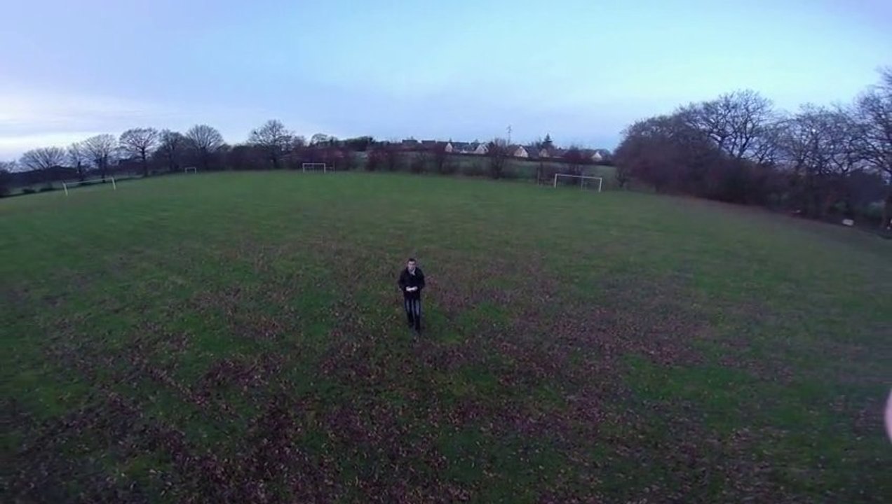 1er essai en vol "basse altitude" avec DJI Phantom (équipé GoPro Hero 3+)