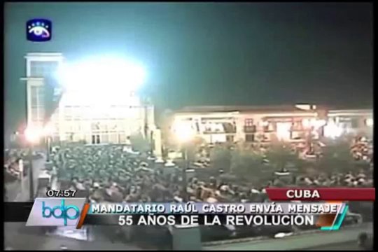 Presidente Raúl Castro lideró acto por el 55 aniversario de la revolución cubana