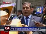 Ollanta Humala: concentración de medios debe ser debatido en el Congreso (1/2)