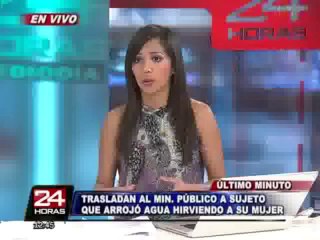 Trasladan a la Fiscalía a sujeto que arrojó agua hirviendo a su pareja (1/2)