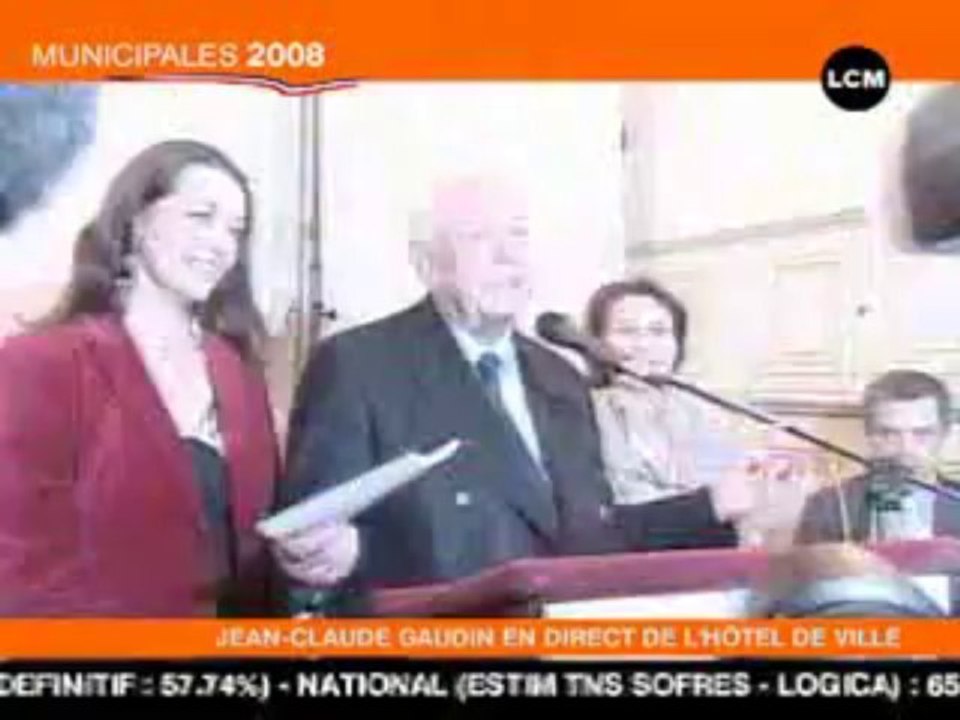 Discours de victoire pour Jean-Claude Gaudin