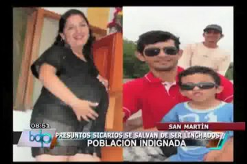 Indignados pobladores estuvieron a punto de linchar a sicarios en San Martín