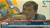 Existe prensa ecuatoriana que no busca informar: presidente Correa