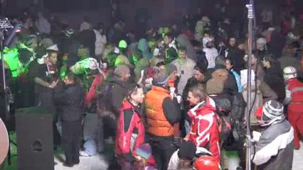 En piste à la station La Foux au Val-d'Allos