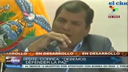 Derecha buscar dañar proceso de paz: presidente Correa