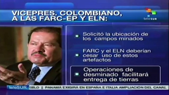 Gobierno colombiano insta a no utilizar más minas antipersonales