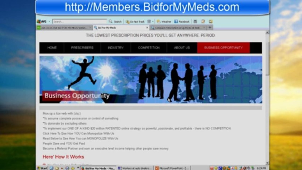 BID FOR MY MEDS - PRESENTATION - JOIN TOP LEADER - 561-444-7475