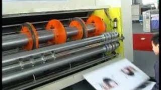 semi automatic chain feeding corrugated paperboard flexo printing slotting machine