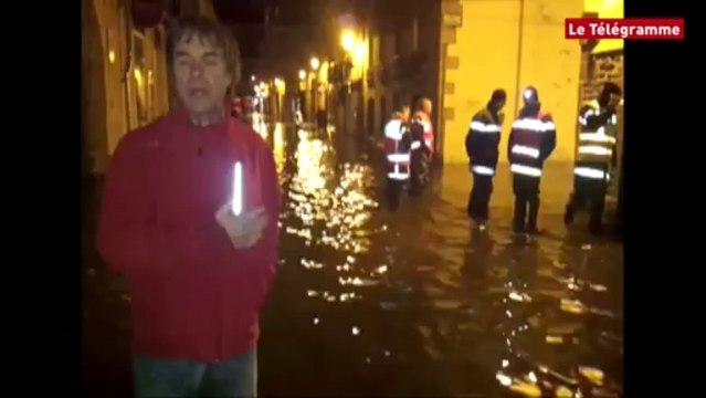 Quimper. Les eaux refluent des quais, inondés pour la première fois