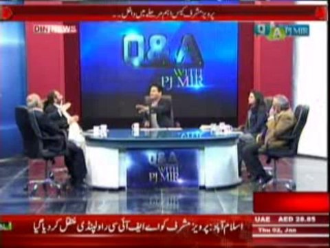 Q & A with PJ Mir (Sabik Sadar Parvez Musharraf Peshi Ke Lye Nikle .... Hospital Jaa Pohanche) 2nd January 2014 Part-2
