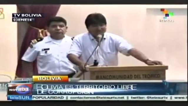 Nadie nos puede acusar de corruptos, dice satisfecho Evo Morales
