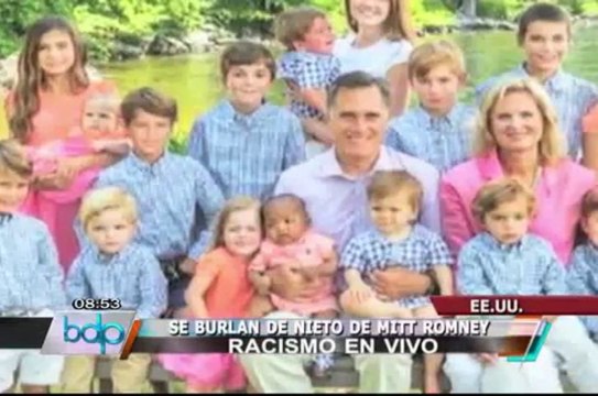 Polémica en EEUU por comentarios racistas contra nieto negro de Mitt Romney