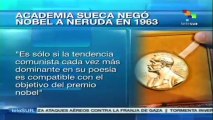 Academia Sueca negó Nobel de Literatura a Neruda en 1963