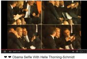 オバマがデンマーク首相とキッス1