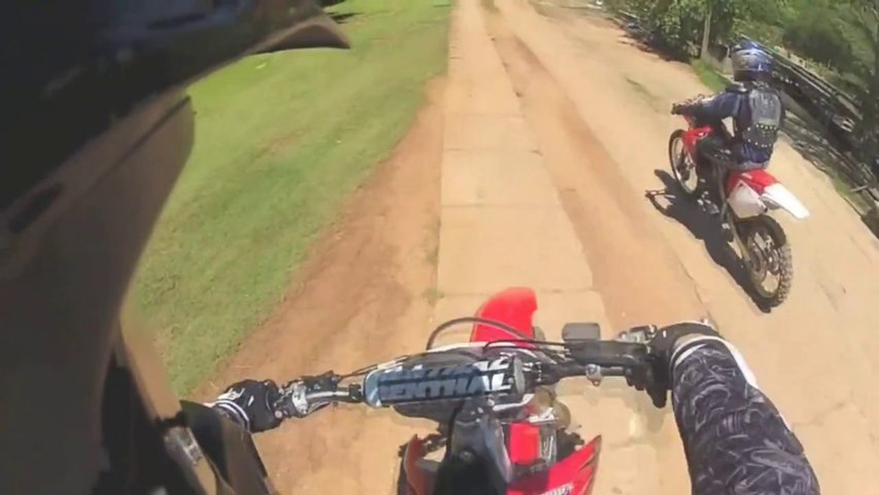 CRF250R Dirt Bike Riding + Couple Bails