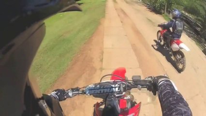 CRF250R Dirt Bike Riding + Couple Bails
