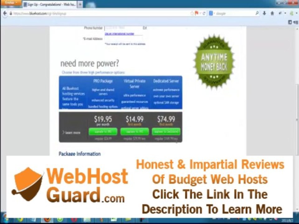 How to purchase Bluehost web hosting