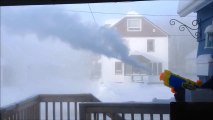 Using A Water Gun During A Canadian Winter