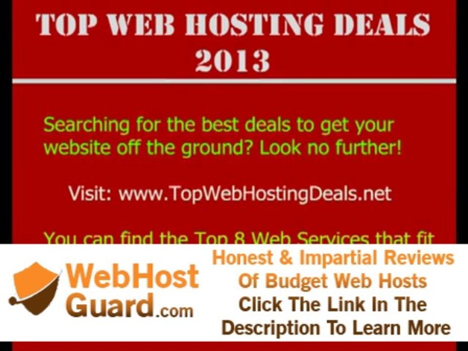 Top Web Hosting Deals of 2013