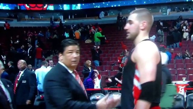 Kyle Lowry Throws His Game Sneaks To A Raptors Fan In Chicago And Guy Jacks Them On Live TV!