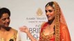 Aditi Rao Hydari in bridal outfit looking amazing during Aamby Velly Fashion Week