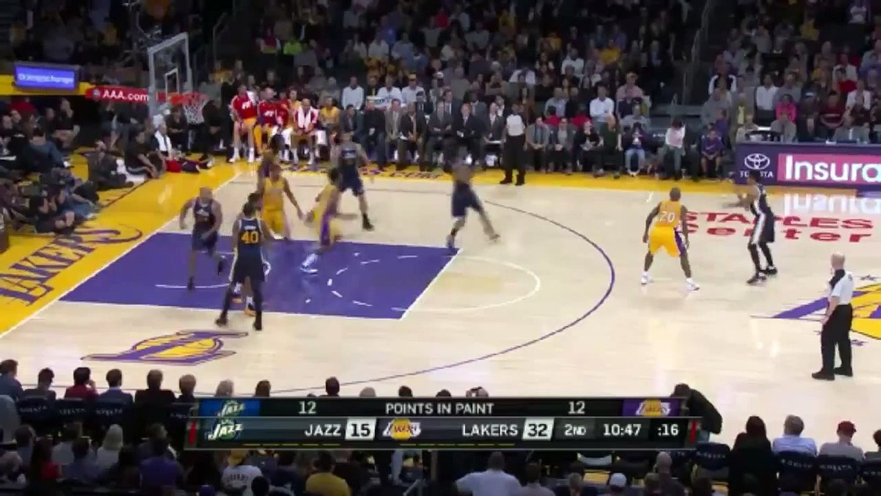 Wesley Johnson QUICKLY Picks Off the Pass - Jazz vs Lakers - January 3, 2014 - NBA 2013-14 Season
