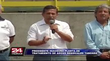 Presidente inauguró Planta de Tratamiento de Aguas Residuales Taboada