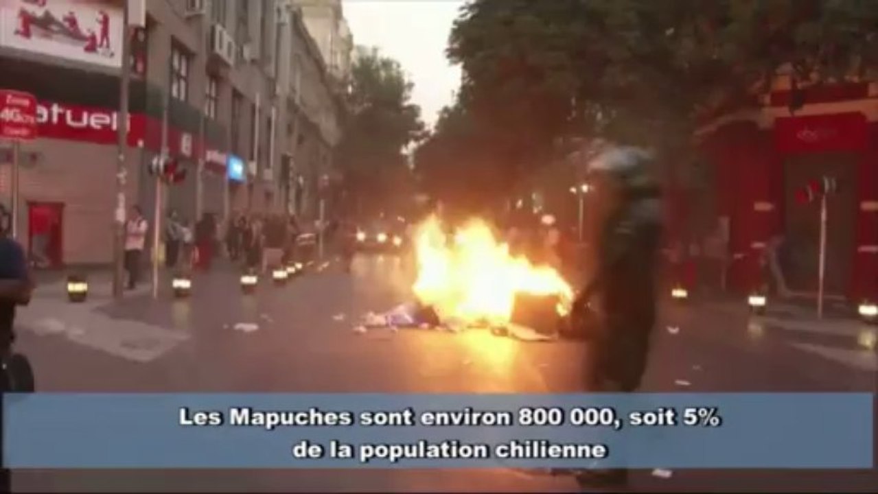 Les indiens Mapuches s'opposent à la police chilienne