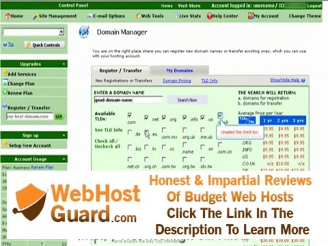 Web Hosting Tutorial - Registering A Domain Name