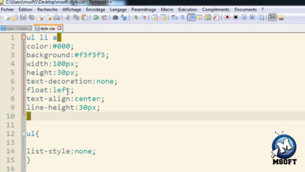 8 - | CSS | Menu Horizontal | Msoft | (Darija)