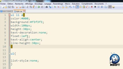 8 - | CSS | Menu Horizontal | Msoft | (Darija)
