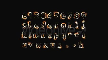 Flame Title II - lowercase letters - After Effects Template