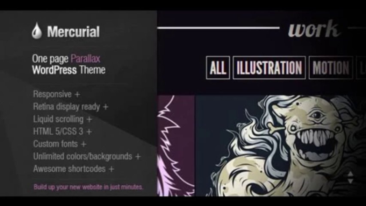 Preview Mercurial One Page Parallax WordPress Theme Corp Corporate WordPress Download