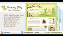 Preview Mommy Blog Premium WordPress Jigoshop Theme eCom eCommerce WordPress Download