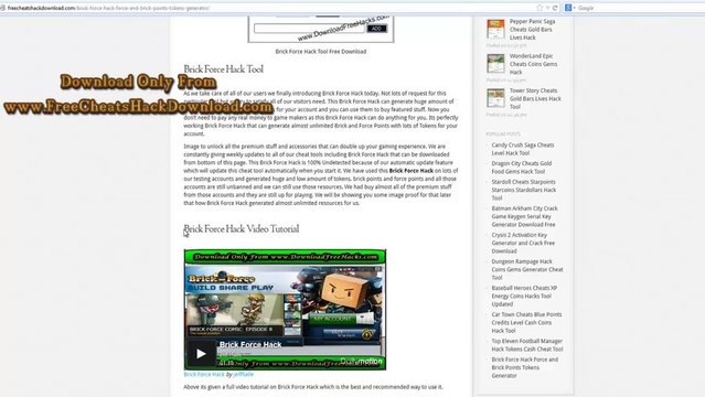 Brick Force Cheats 2014 Updated (No Survey)