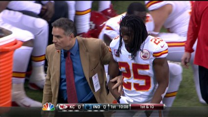 Charles goes to locker room following injury