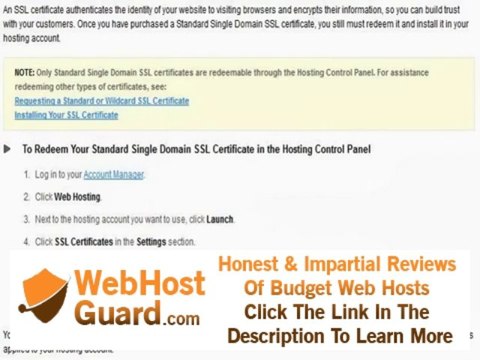 Redeeming a Standard Single Domain SSL Certificate in the Hosting Control Panel Java tutorials
