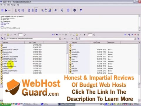 Como subir archivos por FTP al servidor web o Hosting por medio de core ftp lite solprof.com
