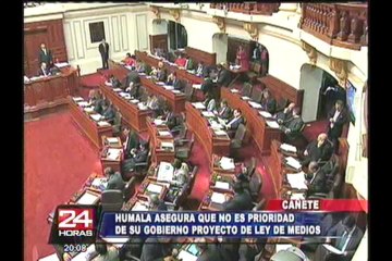 Humala: no es prioridad del gobierno plantear un proyecto sobre medios