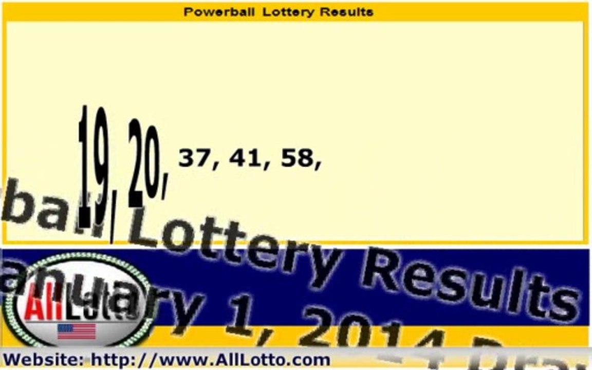 Powerball Lottery Drawing Results for January 4, 2014