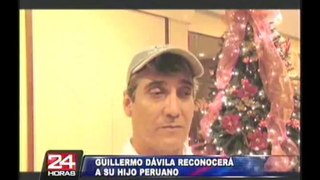 Cantante Guillermo Dávila reconocerá a su hijo peruano de 12 años