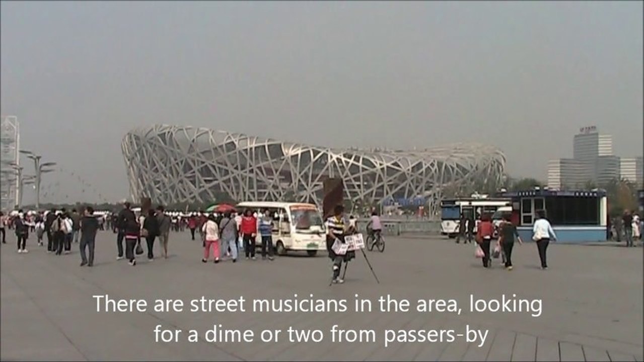 Most Visited Tourist Attraction Bird's Nest and Water Cube.  Beijing - China Holidays