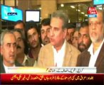 Karachi PTI leader Shah Mehmood Qureshi media talk